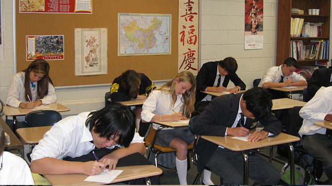 学校での交流の様子 アメリカ短期語学研修 交換留学 光泉カトリック中学校 光泉カトリック高等学校 学校での交流の様子 アメリカ短期語学研修 交換留学 光泉カトリック中学校 光泉カトリック高等学校